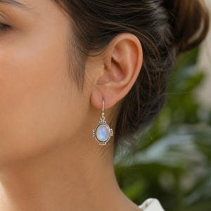 925 Sterling Silver Rainbow Moonstone <b>Dangle</b> <b>Earrings</b> Rose <b>Gold</b> Yellow <b>Gold</b> Plated Handmade Boho Gemstone Drop <b>Earrings</b> Women - Product Image 2