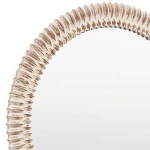 Miroir mural décoratif en bois fait main, design élégant blanc texturé, décoration moderne pour la maison, salon, chambre, entrée - Product Image 5