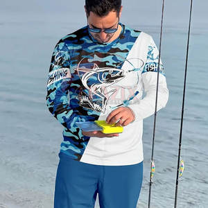 Camisa de Pesca de Secado Rápido, Transpirable, con Protección UV, Ligera, para Pesca al Aire Libre, Manga Larga, Tejido con Control de Humedad - Product Image 3