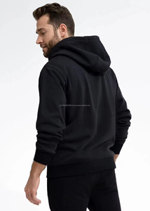 Fabricantes de ropa a granel de China, chaquetas de lana con cremallera completa hechas a medida, sudaderas con capucha, sudadera con cremallera Lisa Unisex - Product Image 5