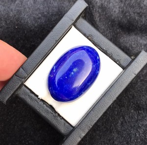 Piedra preciosa de lapislázuli natural, corte ovalado, piedra de lapislázuli azul, piedra suelta para la fabricación de joyas. - Product Image 4