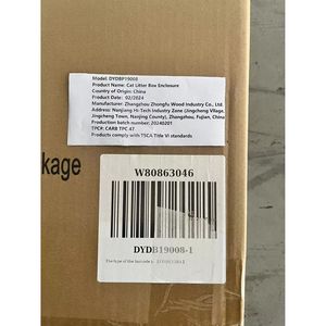 Casetta per animali domestici in legno marrone con lettiera per gatti, contenitore con cassetto, tavolino laterale, cuccia per animali domestici da interno, comodino per gatti - Product Image 1