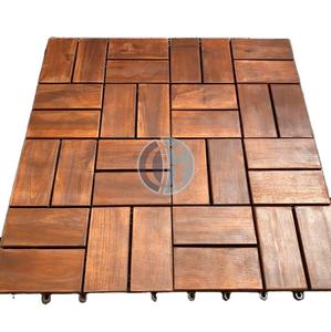 La plate-forme en bois d'acacia d'anti glissement couvre de tuiles le plancher en bois de verrouillage extérieur - Product Image 1