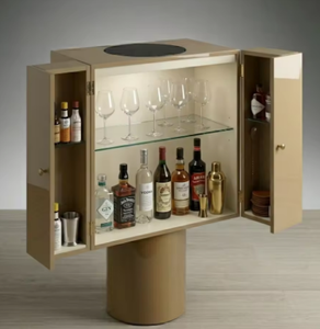 Argmac Ellora Luxury Modern Wooden <b>Bar</b> Cabinet Panel Design Custom PU Paint Finish Compartments Eco Friendly Durable - Product Image 3