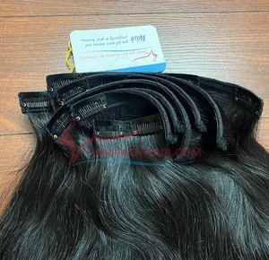 Clip vietnamien de haute qualité dans les extensions de cheveux Remy cheveux humains doux soyeux Texture naturelle en gros - Product Image 5