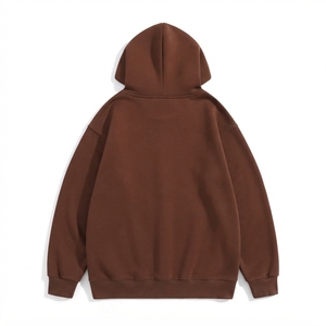 Custom Logo Solid Warm <b>Fleece</b> <b>Oversized</b> <b>Hoodie</b> Men's Thick Heavy Regular Plus Size Knitted Anti-Wrinkle Hooded Sweatshirt 2026 - Product Image 3