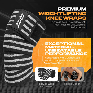 Sangles de soutien pour genoux de musculation personnalisées en gros, antidérapantes et élastiques, pour squats et haltérophilie, destinées aux fournisseurs d'équipements de fitness - Product Image 2