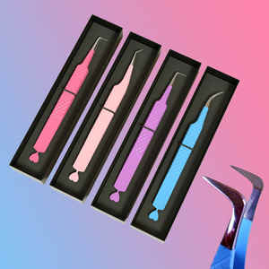 Vired Impex Vente Chaude Pince à Cils en Acier Inoxydable à Pointe en Fibre Dentelée Antistatique Durable 8-20mm Option Logo Personnalisé Vente en Gros - Product Image 4