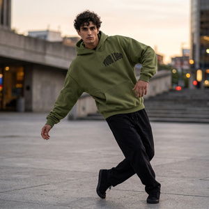 Sudadera con Capucha de Algodón Grueso Personalizada para Hombre, Estilo Urbano, Tejido Grueso, Informal, Prenda de Moda - Product Image 1