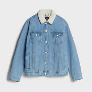 Chaquetas Vaqueras con Cuello de Piel de Primera Calidad, Estilo Urbano, Corte Regular, Manga Larga, Chaqueta Vaquera Clásica para Hombre y Mujer - Product Image 3