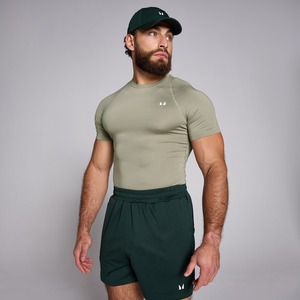 mens <b>compression</b> <b>shirt</b> gym fitness athletic wear quick dry stretch fabric training workout tee stretch supplier - Product Image 3