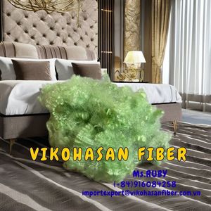 Material de Relleno Ignífugo Siliconizado Hueco Reciclado Verde 7D HS, Certificado OEKO-TEX, para Juguetes de Hormigón, Almohadas y Sofás - Product Image 3