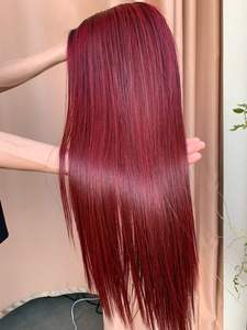 Vietnam-Peluca con malla frontal virgen Remy recta de hueso de 28 pulgadas, estilo de onda suave Natural, extensiones de cabello humano crudo de trama única - Product Image 6