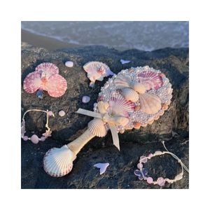 Miroir mural décoratif unique fait main en coquillages naturels pour maison de plage, décoration de maison et d'hôtellerie sur le thème côtier - Product Image 2