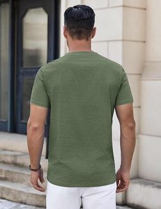 เสื้อยืดผู้ชายแขนสั้นผ้าวิสโคส/คอตตอน ปักโลโก้ได้ ไม่หด ไม่ยับ ระบายอากาศดี ผ้าถัก ไซส์ใหญ่ - Product Image 2