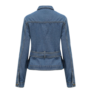 Denim <b>Jacket</b> Women Trend Alert 2026 Fashion Streetwear Oversized Cropped Blue Wash - Product Image 5