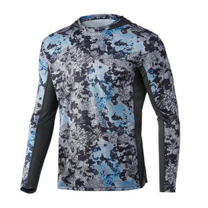 เสื้อเชิ้ตสำหรับล่าสัตว์ชาย แขนยาว ซิป คอตั้ง ผ้าซาติน รับทำโลโก้ คุณภาพสูง เสื้อเจอร์ซีย์ตกปลา ดีไซน์ล่าสุด - Product Image 6