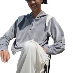 2025 broderie personnalisée demi-fermeture éclair polyester coupe ajustée pull en plein air sweats à capuche de sport pour hommes et femmes basiques à capuche - Product Image 3