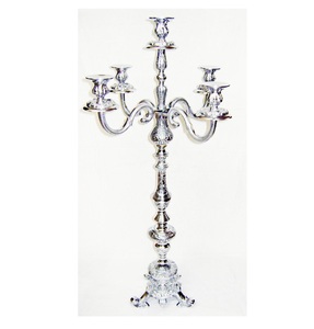 Nordic Modern 4-Arm Metal Candle Holders Hot Sale Nickel Plated <b>Candelabra</b> for Home Decoration for Christmas Weddings - Product Image 2