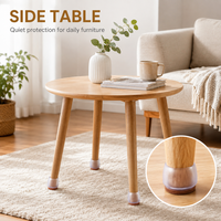 Vente en gros de protège-pieds de chaise en PVC transparent de 30 mm, protège-pieds ronds pour meubles