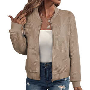 Long Sleeve Women Bomber Jacket In Cheap Price Breathable Fabric Made Ladies Bomber Jacket With All Size Available - Product Image 1