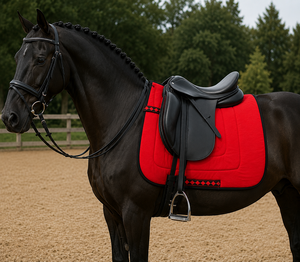 Horse Dressage English Saddle <b>Pad</b> with Cotton and Foam Filling for Competition and Training - Product Image 4