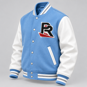 Veste de cheerleading pour femmes avec strass, veste varsity personnalisée, veste bomber pour équipe de cheerleading avec service OEM ODM - Product Image 3