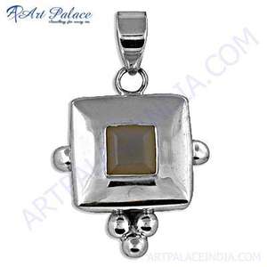 Colgantes y dijes finos de Plata de Ley 925 mejorados con joyería valiosa de Calcedonia - Product Image 1