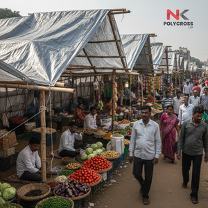 Lona extra gruesa para mercado callejero, resistente a la intemperie, con esquinas reforzadas, para uso comercial - Product Image 2