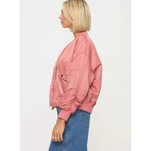 Chaqueta Bomber de Cuello Alto para Hombre, Primavera-Otoño, Venta al por Mayor, Chaqueta de Béisbol con Cierre para Hombre - Product Image 3