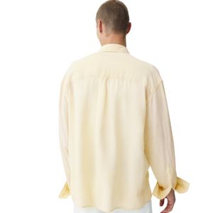 Camisa de Lino de Primera Calidad, Corte Holgado, Transpirable, con Botones, Informal, para la Playa, Vacaciones, Uso Diario, OEM, ODM, Directo de Fábrica - Product Image 2