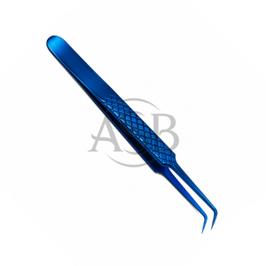 Pince à cils en acier inoxydable à angle de 90 degrés, forme en L, prise ferme, résistante à la transpiration, pointe fine, logo personnalisé, instrument de beauté - Product Image 4