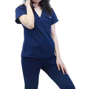 Wholesale Customized Color Rayon Silk Nurse <b>Scrubs</b> Unisex Printed Jogger Set Canvas Uniforms Hospital Use Needle Detection Mode - Product Image 2