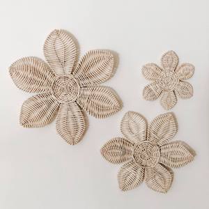 Modern Organic Rattan Decorate Kid Flower <b>Wall</b> Art Hand Woven Nursery Decor <b>Ornament</b> Sustainable Style - Product Image 2