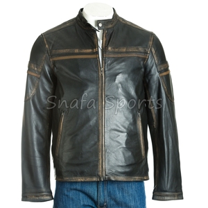 Latest Design Men Leather Jacket Offers a Unique Design Men Leather Jacket For Online Best Sale With Custom <b>Packing</b> - Product Image 2
