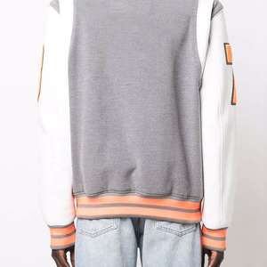 Parches Bordados OEM con Logotipo Personalizado, Chaqueta Varsity de Invierno para Hombre, Cuello Alto de Cuero, Tallas Grandes, Diseño Personalizado - Product Image 6