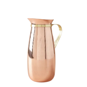 Jarra de Agua de Cobre Vintage con Acabado Martillado y Patrón Floral Grabado, para Hogar, Bodas y Hoteles - Product Image 6