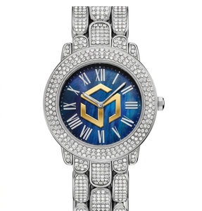 Luxury Iced Out Moissanite Diamond Hip Hop Quartz <b>Watch</b> Men Polygon Analog Wristwatch - Product Image 3