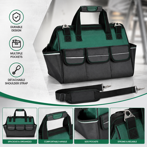 Heavy Duty Electrician Tool Bag | Multi Pocket Professional Tool Storage Bag | Durable Tool Organizer | OEM & Custom Logo - Product Image 1