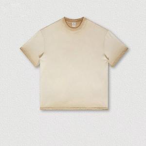 T-shirt à manches courtes pour homme, coupe classique, col rond, décontracté, couleur unie, jersey tricoté, 100% coton, teinture unie - Product Image 3