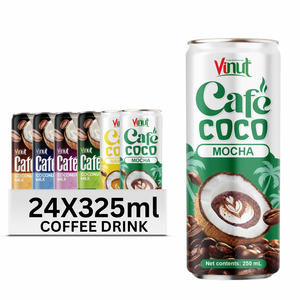Boisson au café à la noix de coco en canette aluminium 325ml, lot de 24, VINUT, sans OGM, sans produits laitiers, sans gluten, Arabica Robusta, pur naturel, OEM ODM - Product Image 1