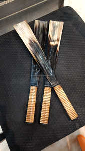 Cuerno natural de buey con mango largo grabado mango de hueso nombre artesanía regalo para el Día del Padre y de la madre - Product Image 3