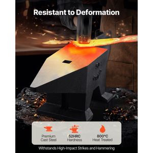 Incudine in Ghisa ad Alta Durezza da 105 Libbre con Ampio Piano di Lavoro, Base Robusta e Stabile per Fabbri - Product Image 2