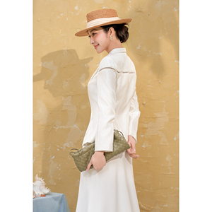 Blazer élégant blanc pour femme, à manches longues, avec peplum, anti-plis, pour le bureau, <span class=keywords><strong>ELODIE</strong></span> - Product Image 4