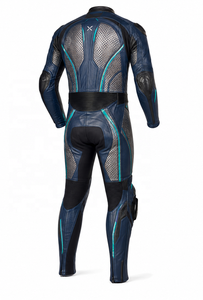 Traje de Motocicleta de Cuero de Una Pieza con Alto Flujo de Aire para Clima Extremo |   Verde marino |   Fabricante OEM ODM |   Diseño de Calidad Premium |   Ropa de Carreras - Product Image 2