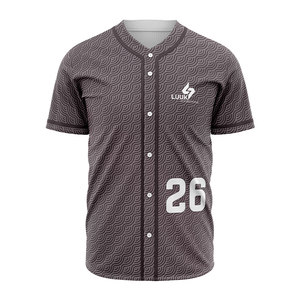 Customized Men's Button <b>Down</b> Baseball Jerseys Custom Sublimated Design Half Sleeve Breathable Polyester Baseball Wear - Product Image 5