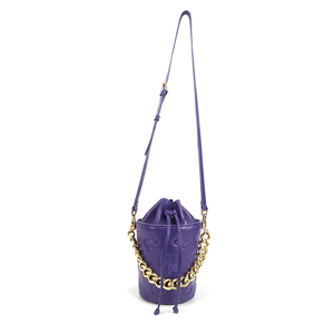 Bolso de Mano Elegante y Versátil para Mujer, Color Morado Sólido, con Costuras en Relieve, Cierre con Cordón, para Uso Diario - Product Image 2
