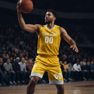 Ensemble de maillots de basket-ball personnalisés durables, tissu en maille respirant, séchage rapide, résistant à la transpiration, uniforme sportif par sublimation - Product Image 6
