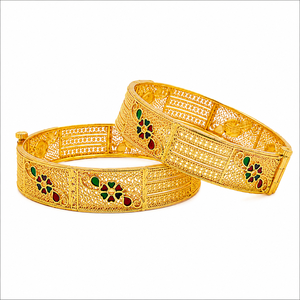 Gold Plated Alloy Bangle Set Women's Classic Bangles Wedding Jewelry <b>Gift</b> Fashion Bangles - Product Image 4