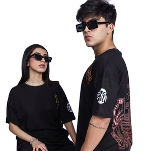 T-shirt Boxy court de haute qualité coupe régulière 100% coton hommes Logo personnalisé Streetwear épaule tombante solide tricoté respirant - Product Image 2